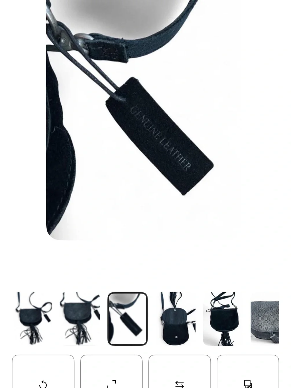 Black Leather Mini Fringe Purse Cowgirl Crossbody Festival Boho Bag